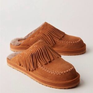 Free People Fallon Fringe Mules